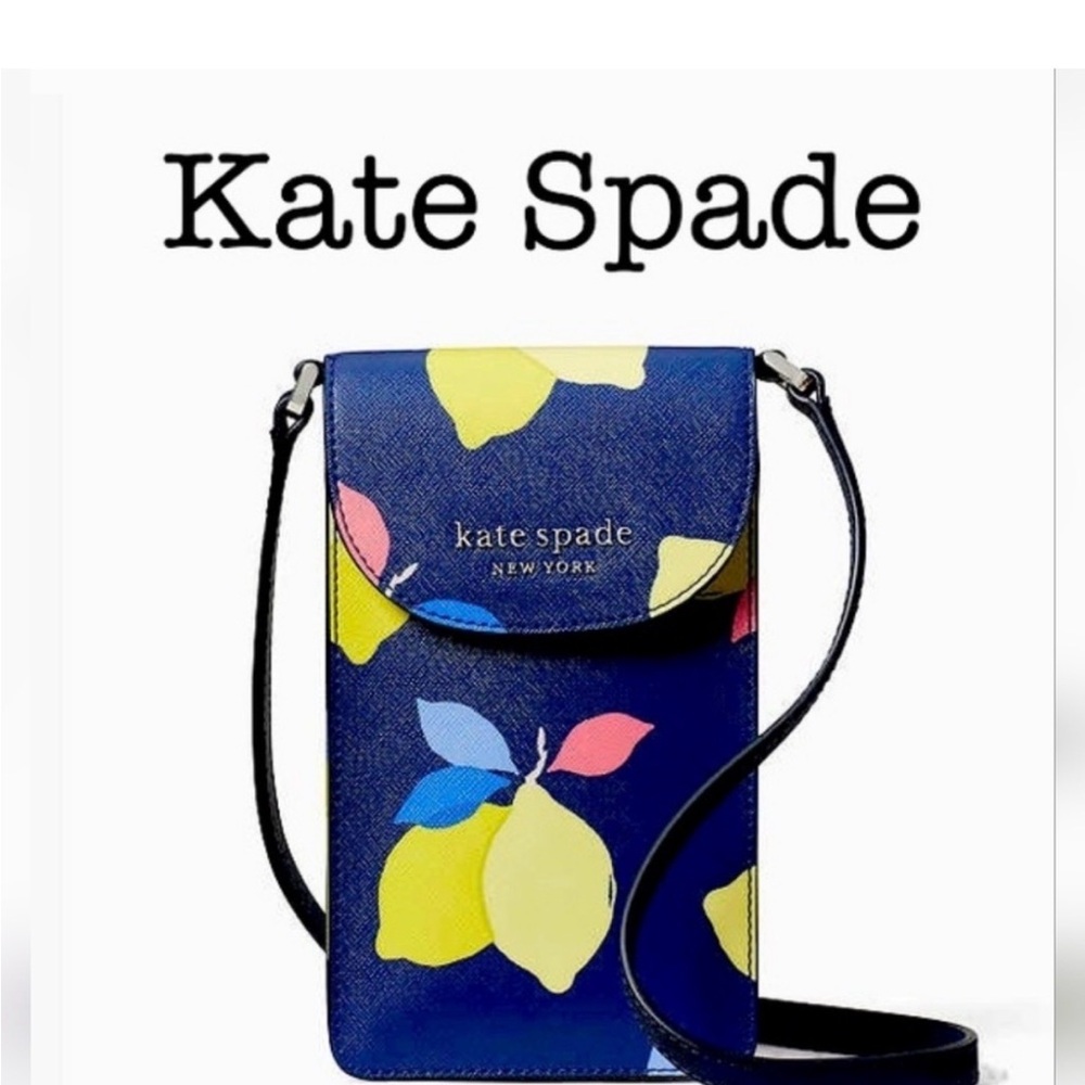 kate spade Navy Lemon Print Crossbody